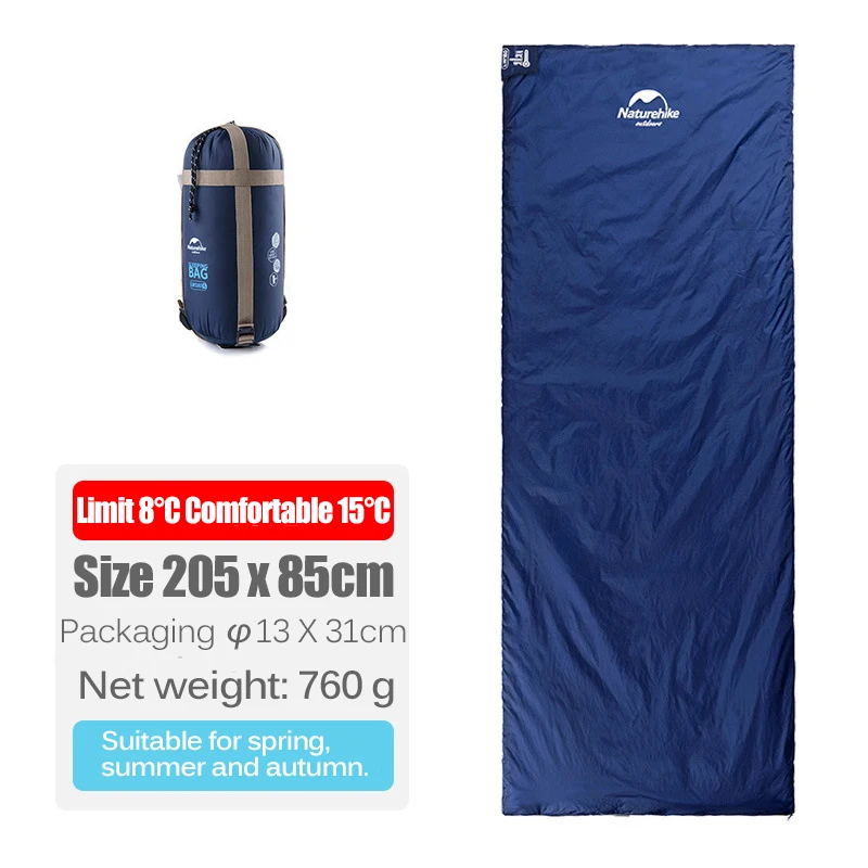 Уличный спальный мешок XL 3 сезона Сверхлегкий конверт трекинг кемпинг
