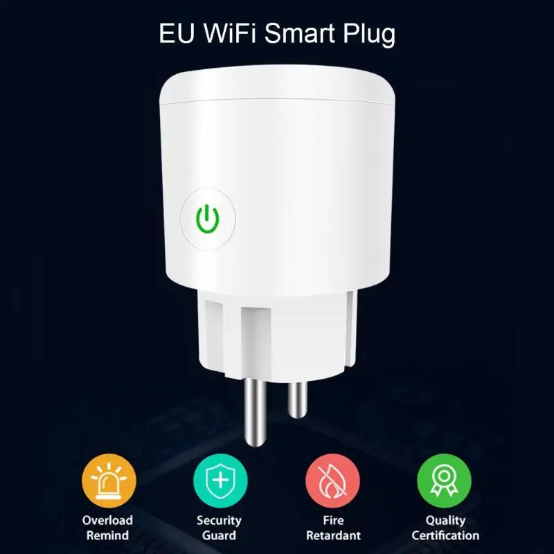 Умная штепсельная вилка Wifi умная розетка Tuya Smart Life приложение ЕС Вилка для