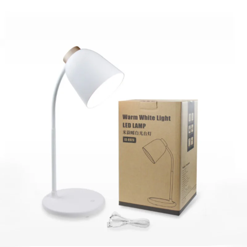 

LED desk lamp USB power eye protection reading book light touch stepless dimming modern decorative table lamp three-color switch