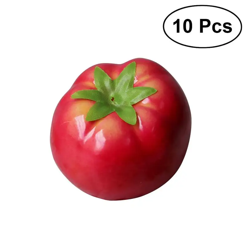 10 Pcs Simulation Tomato Artificial Vegetables Home Kitchen Cabinet Decoration Photography Learning Props |