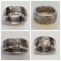 gothic style american morgan coin rings multi vintage handmade finger jewelry classic personality for mans ring