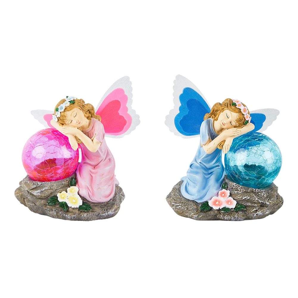 

Solar Outdoor Garden Waterproof Resin Flower Fairy Sculpture Lamp Courtyard Landscape Decoration Ornaments Lamp Lawn Light