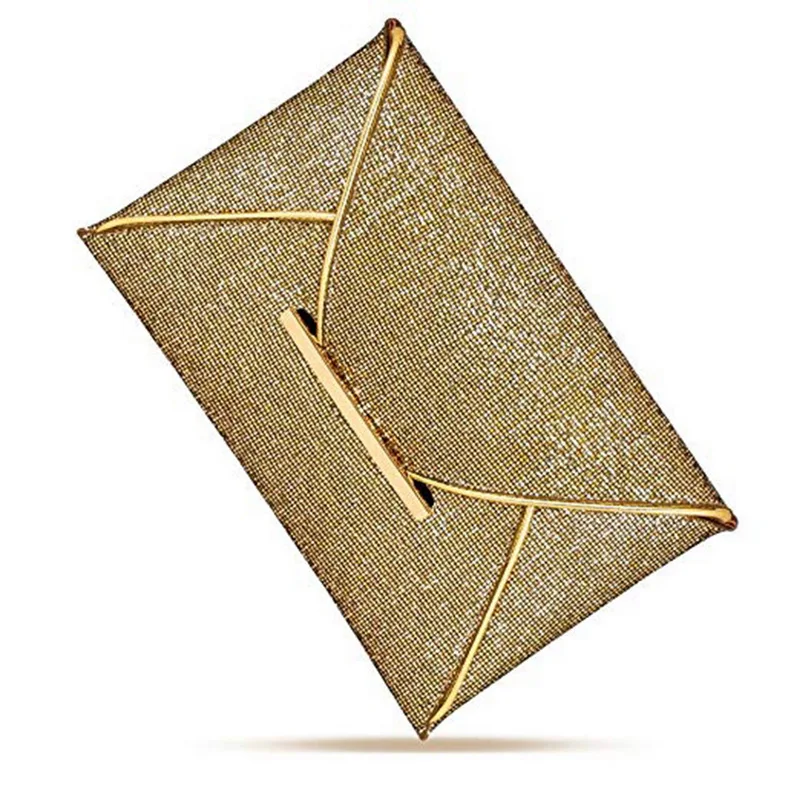 LOOZYKIT Женская вечерняя сумка с блестками конверт черная сумочка сверкающие