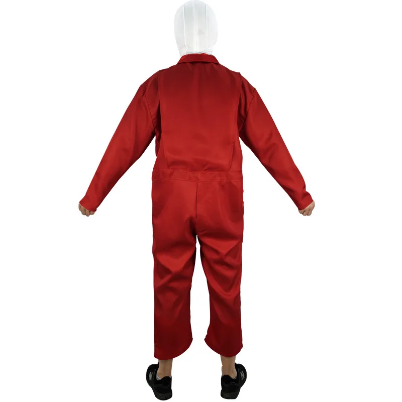 

Movie Cosplay Clothes Horror Film Cosplay Costumes Red Jumpsuit Gloves Mask Suit Halloween Cos for Men Women Clothes