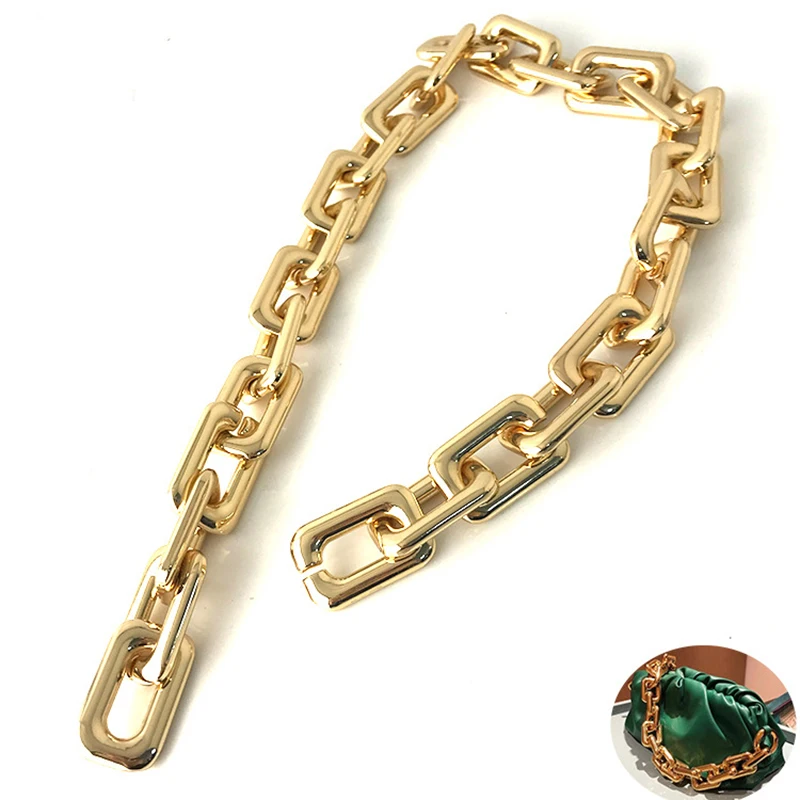 Золотая алюминиевая цепочка 50 см ремешок для сумки ручки сумочки сделай сам