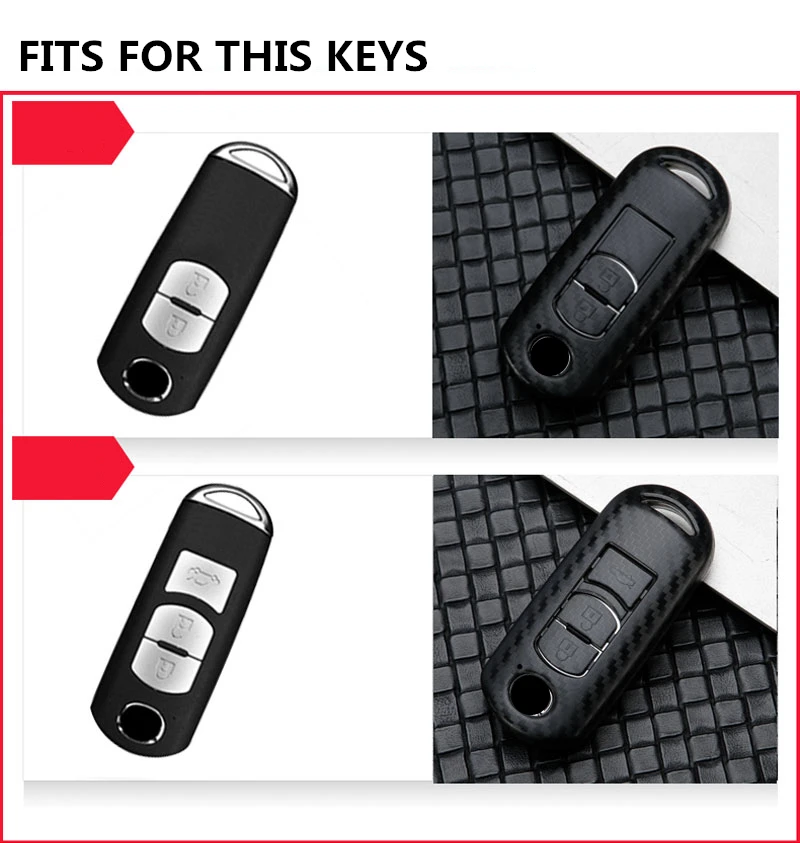 Матовый чехол для автомобильных ключей из АБС-пластика полное покрытие Mazda 2356 Demio