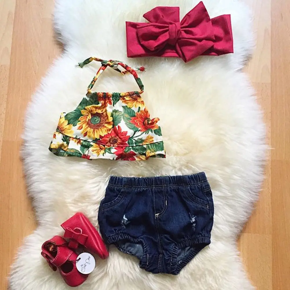 Комплект одежды из 2 предметов для новорожденных и маленьких девочек: футболка +