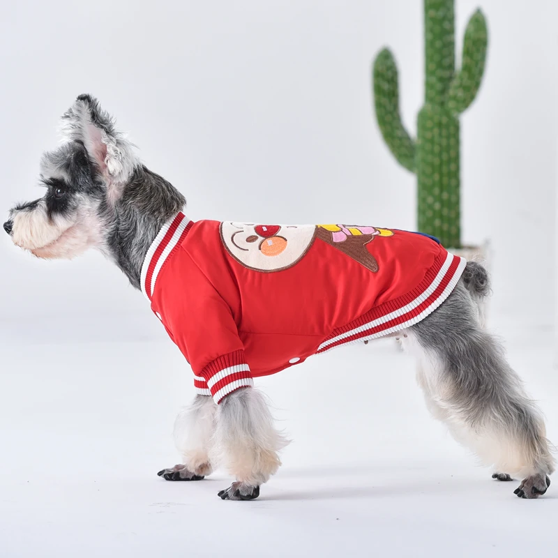 Ошейник в полоску наряд для собаки французского бульдога зимнее теплое домашнее