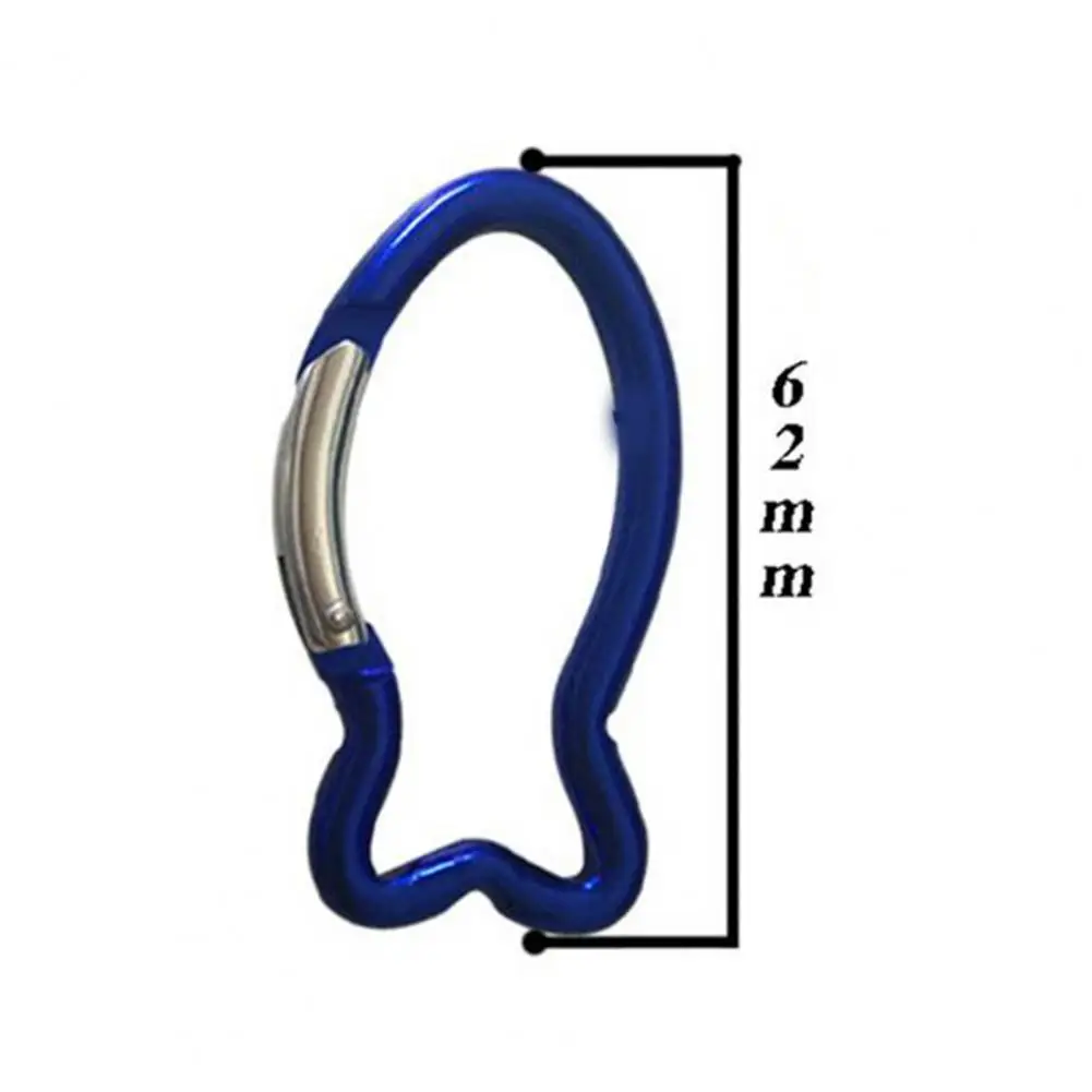 

2Pcs Portable Multifunctional Fish-Shaped Buckle Aluminum Alloy Carabiner for Backpacks Outdoor Sports Accessories
