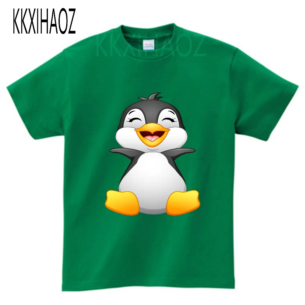 

Funny Baby Penguins Print T-shirt Boy Girl Chilldren Cute Short Sleeve Casual Top Tee Teens O-Neck High Quality Clothes 2-15Yrs