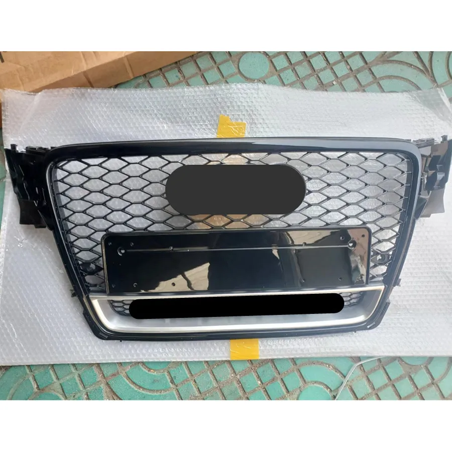 

Black Silver Front Sport Hex Mesh Honeycomb Hood Grill Gloss Black for Audi A4/S4 B8 2009 2010 2011 2012 For RS4 quattro style