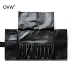 24 кармана, черная многофункциональная сумка для кистей для макияжа, профессиональные косметические инструменты, держатель для кистей, органайзер для кистей