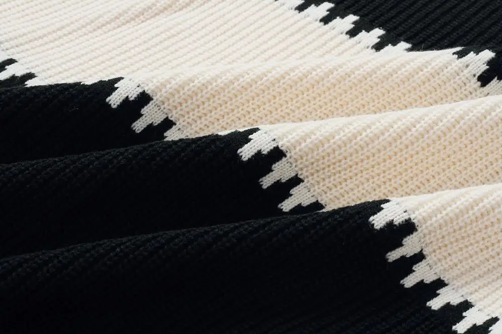 

Fall Winter 2020 Women Clothing O-Neck Loose Long Sleeve Top Fashion Patchwork Knitting Women Sweater Casual Warm Pullovers New