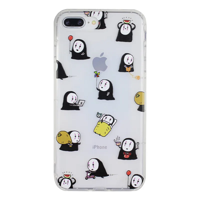 1 Японский мультфильм Тоторо унесенный спиром Ghibli Аниме Миядзаки Kaonashi мягкий прозрачный чехол для телефона iPhone XR X 7 7Plus 6 6S XS Max case - Цвет: 1