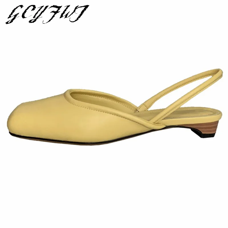 

Женские офисные шлепанцы, дышащие однотонные легкие туфли для девушек, без застежек, ручная работа, с квадратным носком