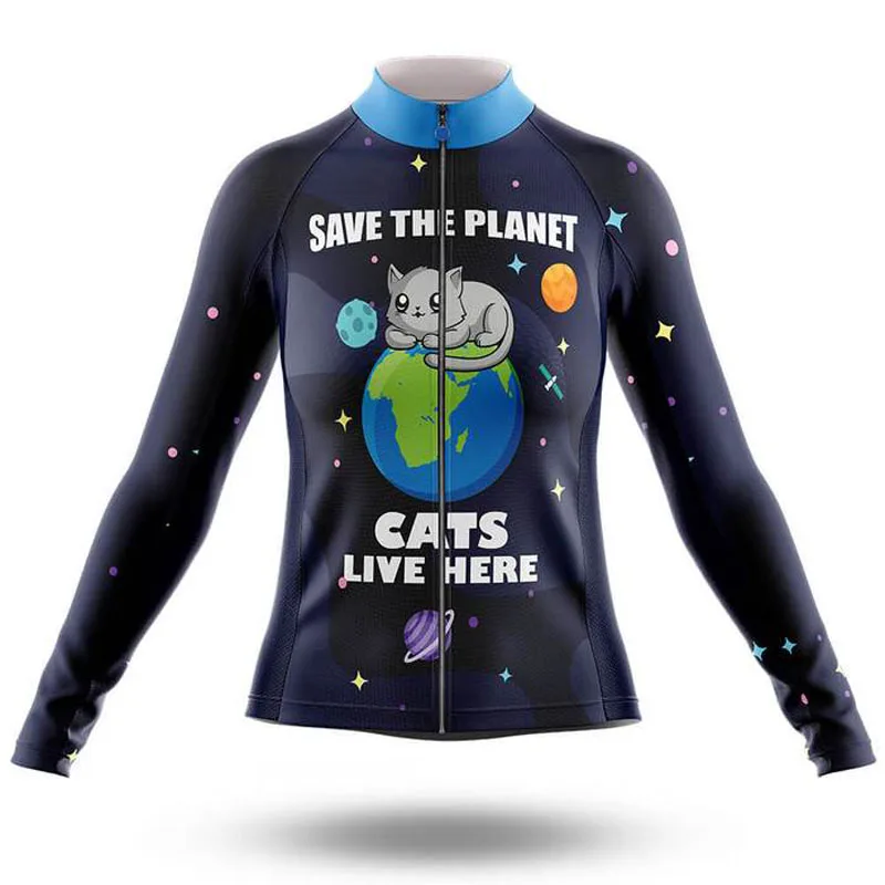 SPTGRVO LairschDan 2020 забавный кот для женщин осень с длинным рукавом велоспорта Джерси