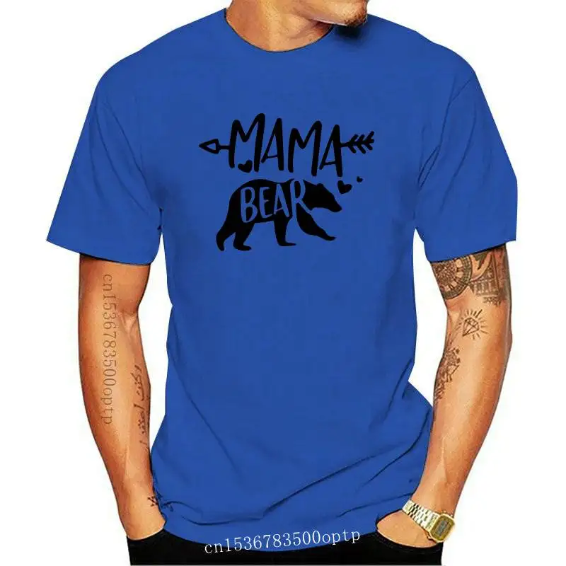 

Женская футболка с принтом медведя и надписью «мама»