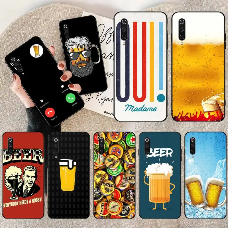 

World Beers Alcohol Summer Bubble Coque Shell Phone Case for Xiaomi Mi10 10Pro 10 lite Mi9 9SE 8SE Pocophone F1 Mi8 Lite