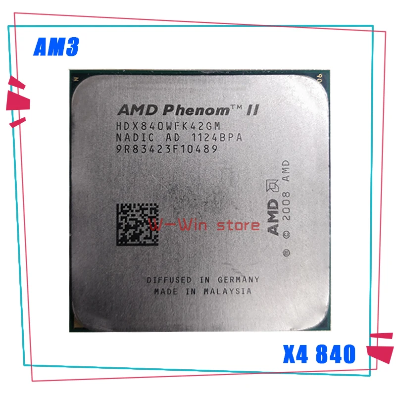 AMD Phenom II X4 840 2M 3 2G Socket AM3 938 pin Desktop CPU HDX840WFK42GM Desktop|Процессоры| |