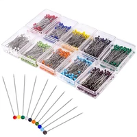 1000 pieces sewing pins 38mm glass ball head pins for dressmaking jewelry components flower decoration with transparent cases 1
