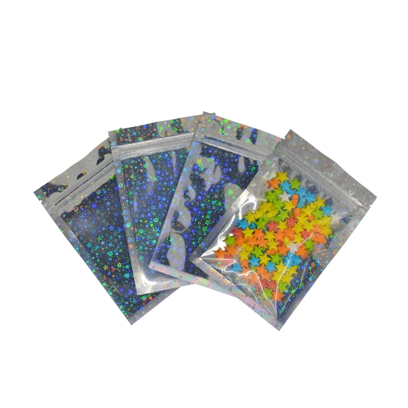 Лазерная Звезда вспышка молния сумка голографическая Серебряная Косметическая