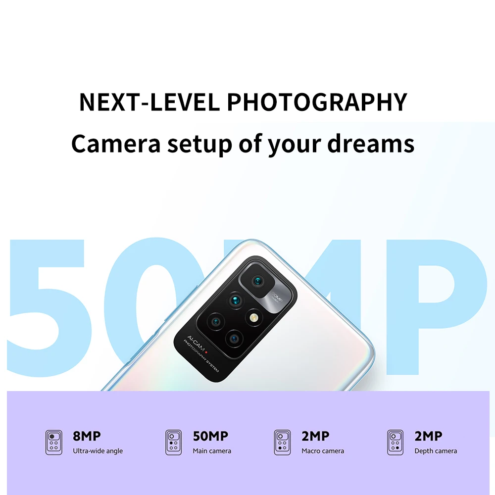 Najtaniej Xiaomi Redmi 10 Nowy Smartfon Wersja Globalna 50MP AI Quad Camera 90Hz Wyświetlacz FHD MediaTek Helio G88 Octa Core 5000mAh Bateria