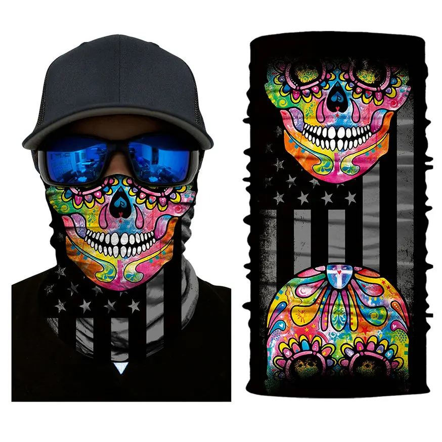

Cool Balaclava Skull Mask Motorcycle Windproof Balaclavas Black Face Masks Biker Sports Sun Shield Joker Scary Head Masquerade