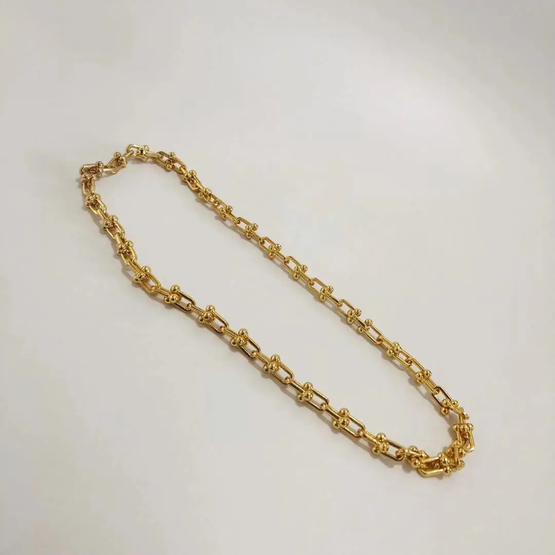 Модное ожерелье с u-образной цепочкой в стиле ins блогера простое savis том же