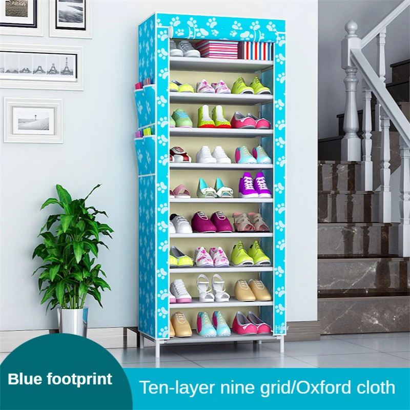 Пылезащитная стойка для обуви из ткани Оксфорд полка шкаф хранения портативный