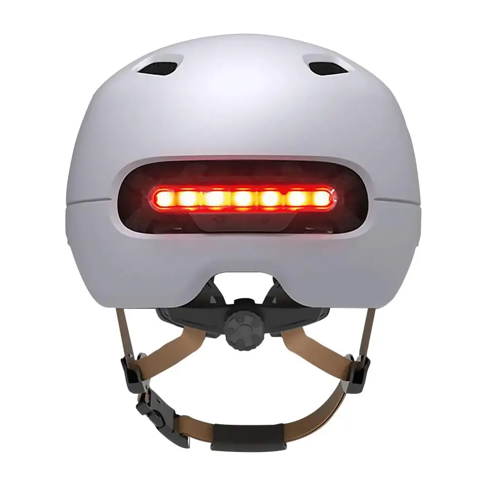 Водонепроницаемый велосипедный шлем IPX4 со смарт вспышкой матовый для длительного использования