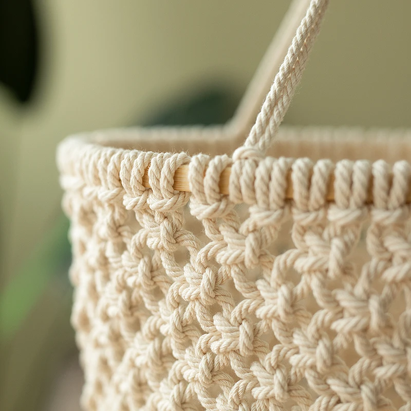 

NORDIC BOHEMIAN INS HANDMADE COTTON WOVEN MACRAME WALL HANGING CHANDELIER LAMPSHADE TAPESTRY HOMESTAY MODEL ROOM DECORATION