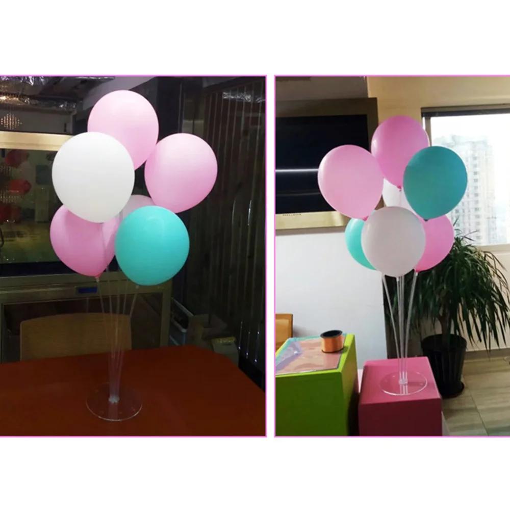 

2 Set Balloons Desktop Display Holder Balloons Column Stand Table Balloon Stand Party Scene Layout Accessories Detachable Balloo