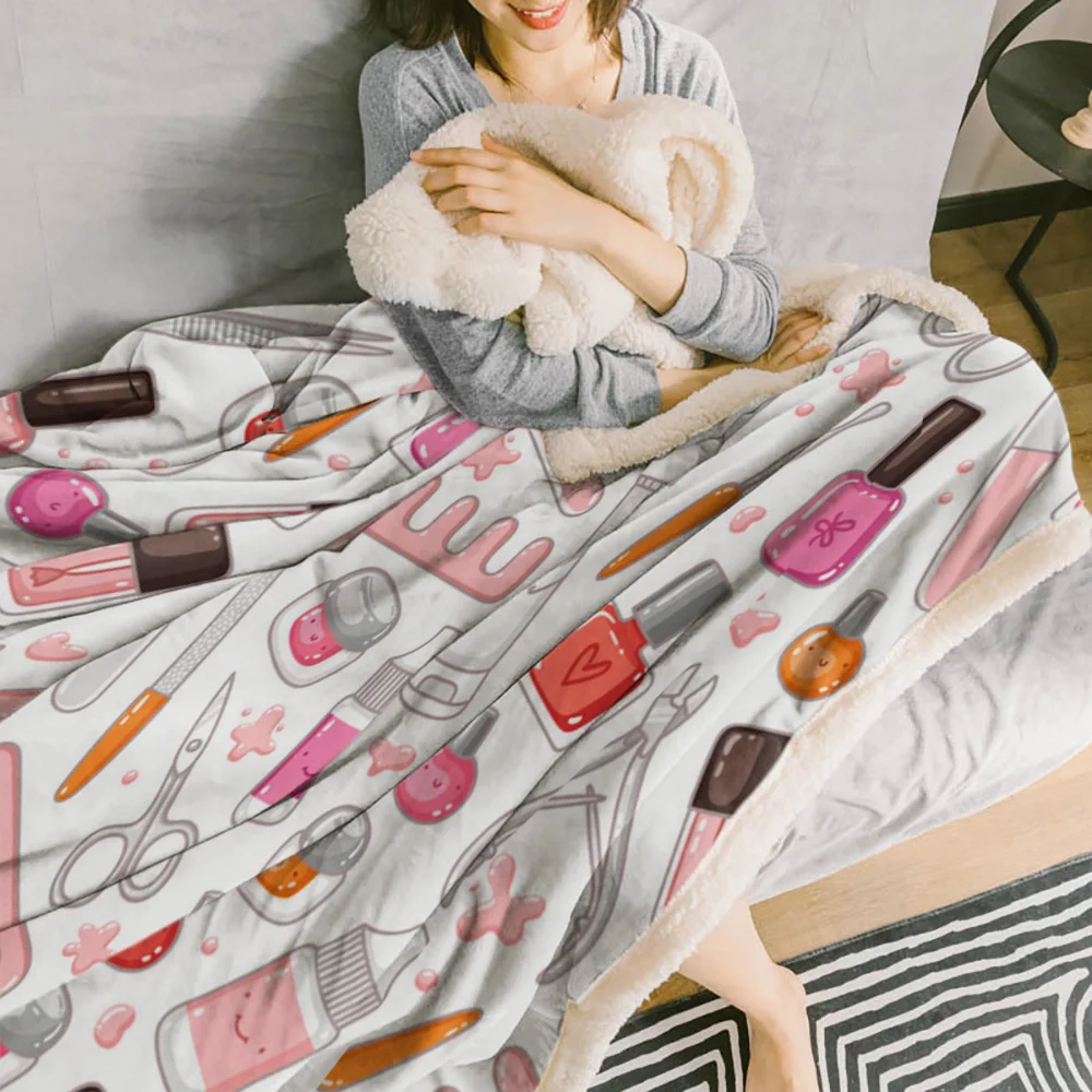 Зимнее кашемировое одеяло ножницы расческа щипцы пинцет косметический