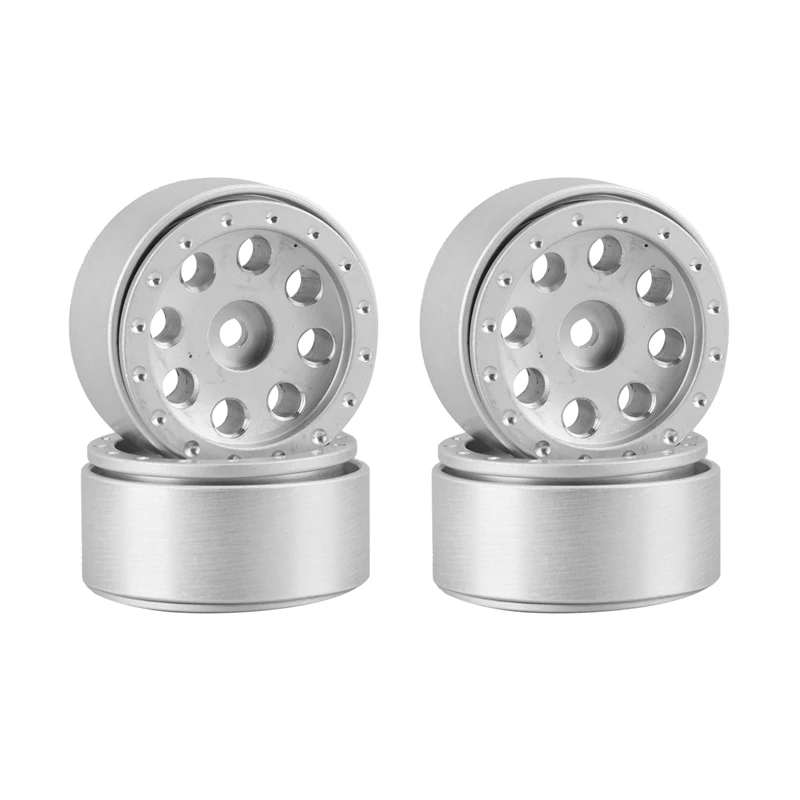 

4 шт. 1,0 ЧПУ металлический мини-гусеничный будовый замок, ступица обода колеса для 1/24 RC Crawler Car Axial SCX24 90081, обновленные детали