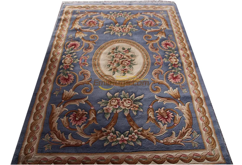 

Elegant French Savonnerie Area Rug Hand Knotted Carpet Wool Knitting Carpets Antique Vintage Mandala Area Runner