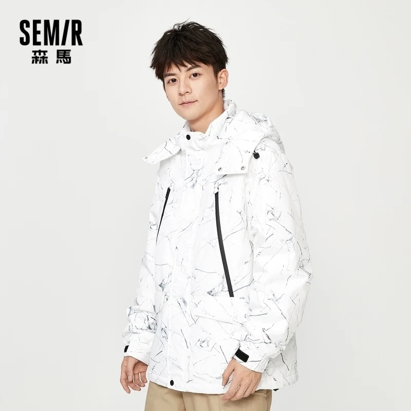 SEMIR Men Winter New Style Parkas Coat 2020 Japanese Tooling Padded Jacket Thick Hooded Thermal Function Men'S Trendy | Мужская