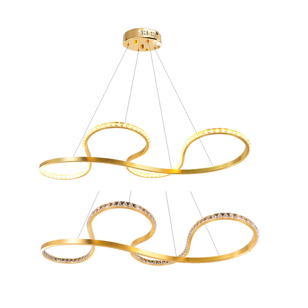 Металлическое кольцо с украшением в виде кристаллов Освещение Современная