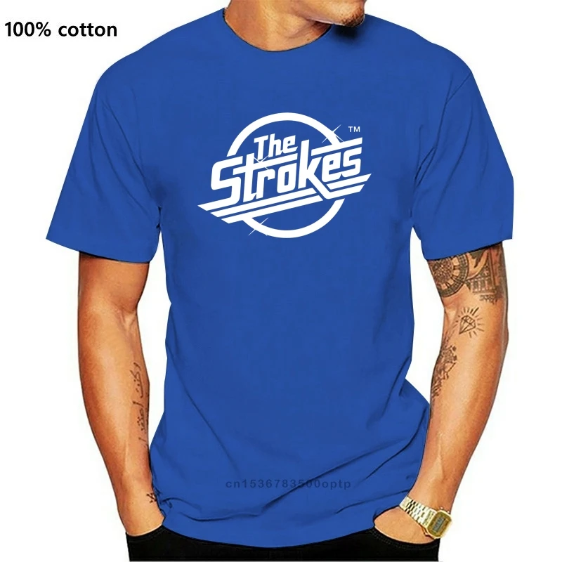 

Official The Strokes Logo Men's T-Shirt Men Tee Shirt Tops Short Sleeve Cotton Fitness T Shirts