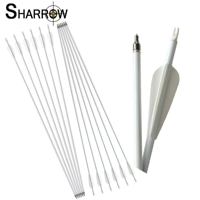 

6/12pcs Spine 500 Archery Mixed Carbon Arrows Length 80.3cm OD 8mm ID 6.2mm Replaceable Arrowhead for Compound/Recurve Hunting