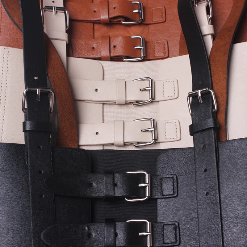 

LANMREM Women New Pu Leather Belt Strap Style Waistband Decorative Punk Accessories Fashion Tide All-match Summer 2021 2P017