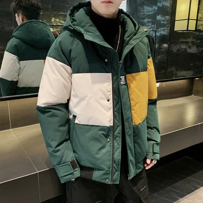 Новинка 2019 зимняя куртка Мужская хлопковая одежда Корейская версия трендовая