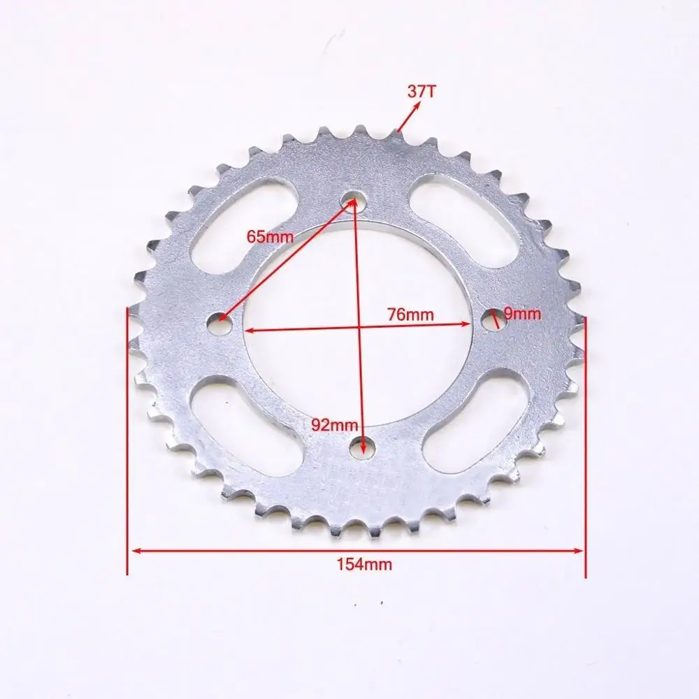 Wheel Plate Sprocket Gear Dirt Bike Motorcycle 37T 76mm for 420 Chain Rear Back Cog 125cc Pit Pro Trail Quad ATV | Автомобили и