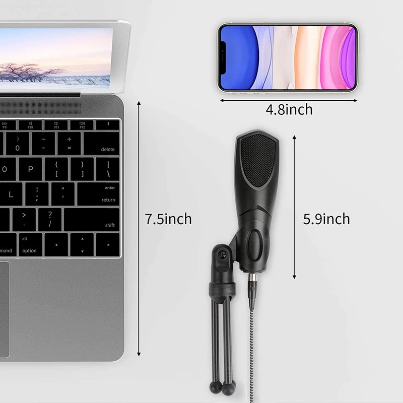 USB игровой микрофон Профессиональный Компьютер конденсаторный для ПК со