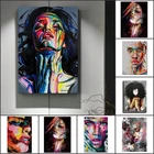 Абстрактная женщина лицо граффити уличное искусство Масляная живопись на холсте плакаты и принты поп настенное искусство для гостиной Декор акварель