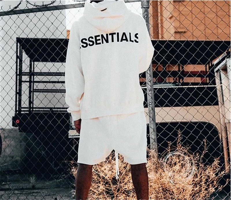Толстовки мужские/женские kanye west fog свободные ovesized предметы первой необходимости Светоотражающие толстовки с вышивкой