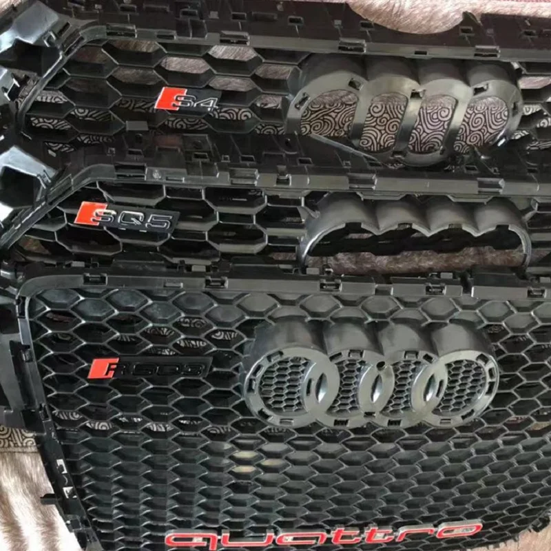 S RS LOGO Car Grille Sticker Badge Decoration Honeycomb Net Accessories For Audi A3 A4L A4 A5 A6 S3 S6 S5 S8 RS3 RS5 Q7 Q3 TT Q5 |