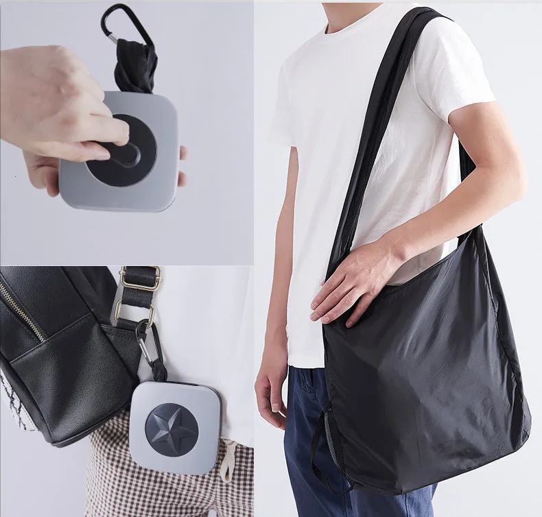 

1 шт. креативные подарки, сумки для покупок, поворотная Складная хозяйственная сумка, бытовая вместительная многоразовая Портативная сумка ...