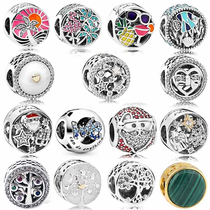 

DIY Charm Family Tree Roots We Can Do Anything Angel Stars Ocean Life 925 Sterling Silver Bead Fit Original Bracelet Jewelry