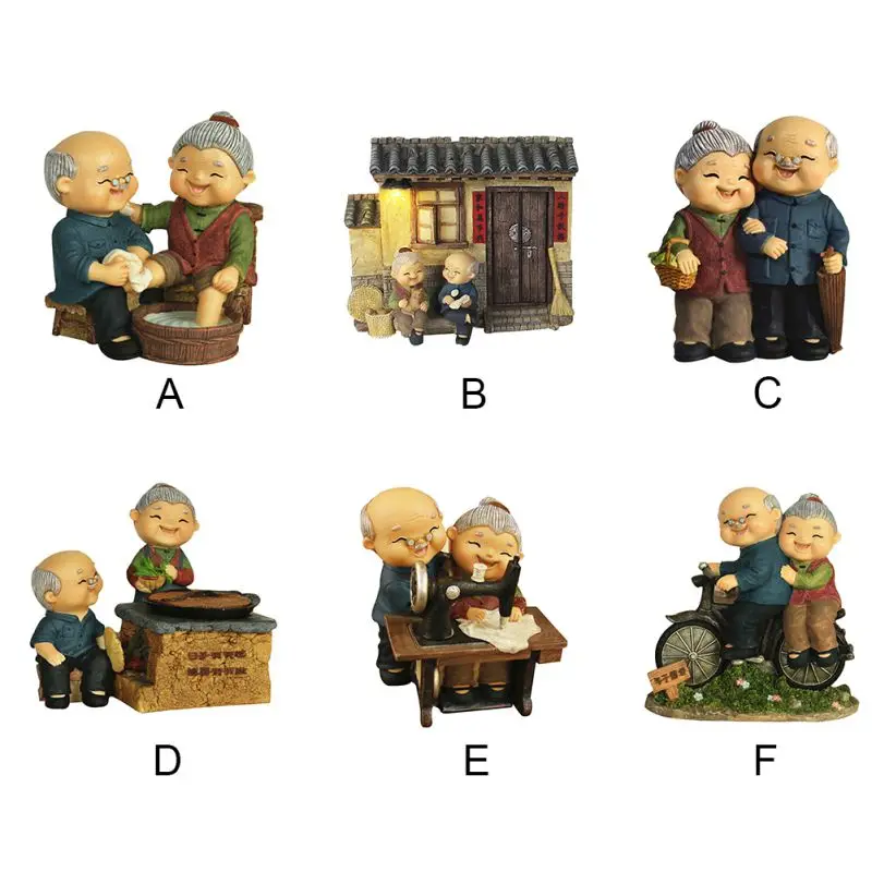 Домашние украшения для пожилых людей маленькие дедушки старые леди иероглифы