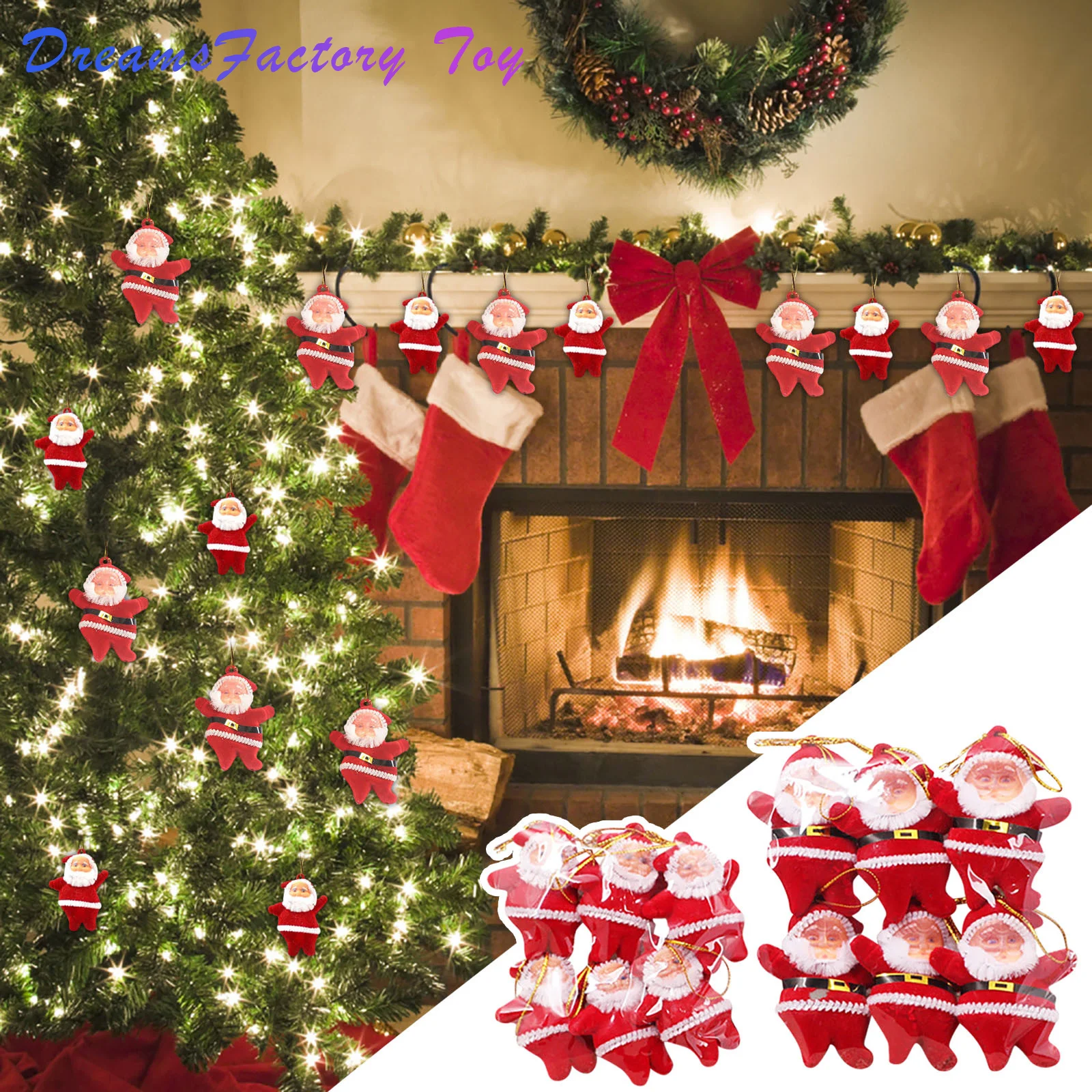 

Рождественский Санта-Клаус, игрушечное украшение вечерние, рождественская елка, подвесное украшение, милый мультяшный кулон, Рождественск...